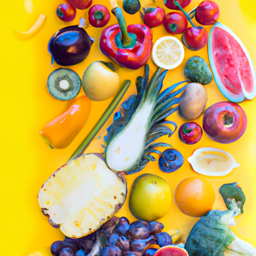 Image of a variety of colorful fruits and vegetables